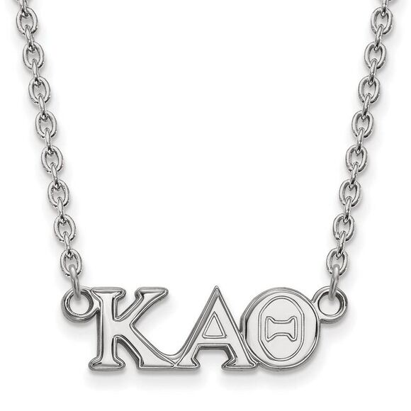 Sterling Silver Kappa Alpha Theta Medium Necklace - Picture 1 of 5